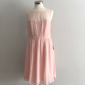NWT✨Tevolio Chiffon Sleeveless Blush Pink Dress